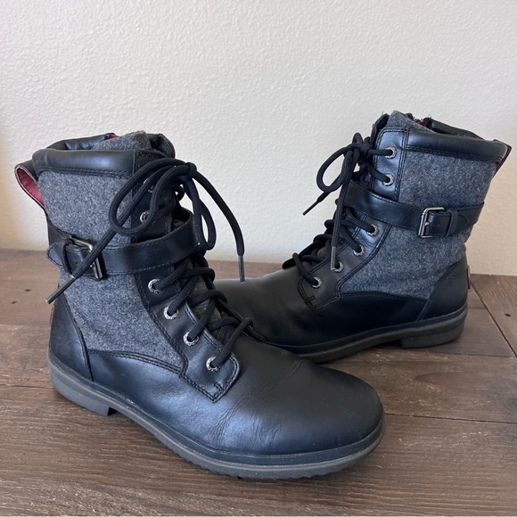 UGG Booties Black Leather Zip Women’s Size 9 - Picture 12 of 15